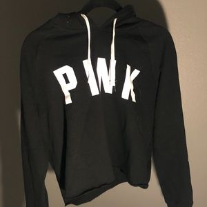Black PINK Cropped Hoodie